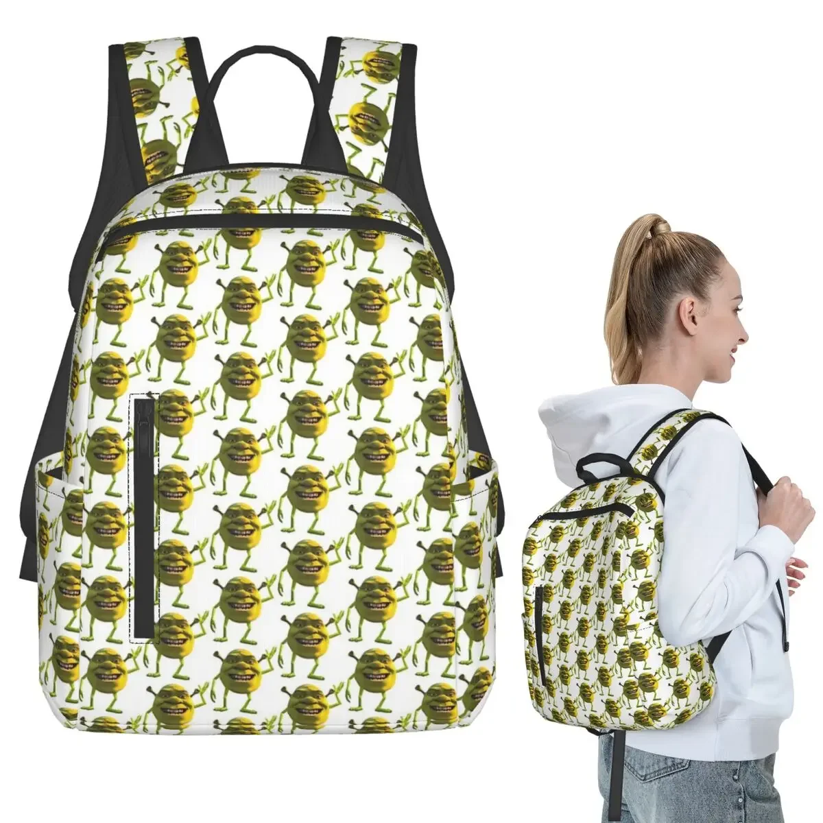 

Shrek Meme Backpack Student Boys Girls BookBag Kids School Bag Computer Shoulder Bags for Men Women