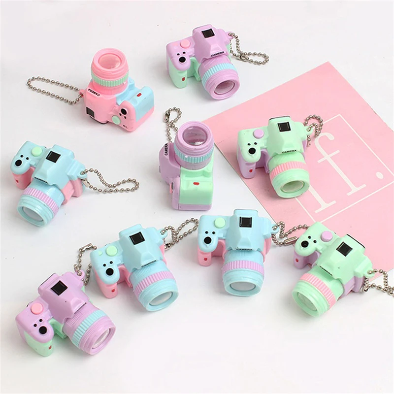 1Pc Dollhouse Mininature Cartoon Camera Dolls Fashion Accessories Mini Key Chain Car Backpack Pendant Portable Camera Toys