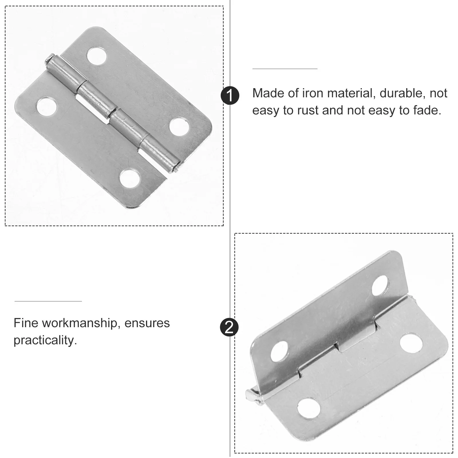 

20pcs Mini Iron Small Hardware For Wooden Box Diy Accessories Chest Jewelry Box Hinges Folding Hinges Hardware