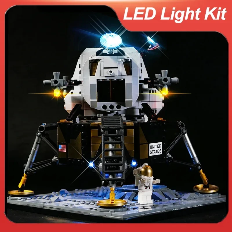 

10266 год, НАСА Apollo 11, лунный светильник, фотоэлемент, комплект для совместимости 60003 (только встроенное освещение)