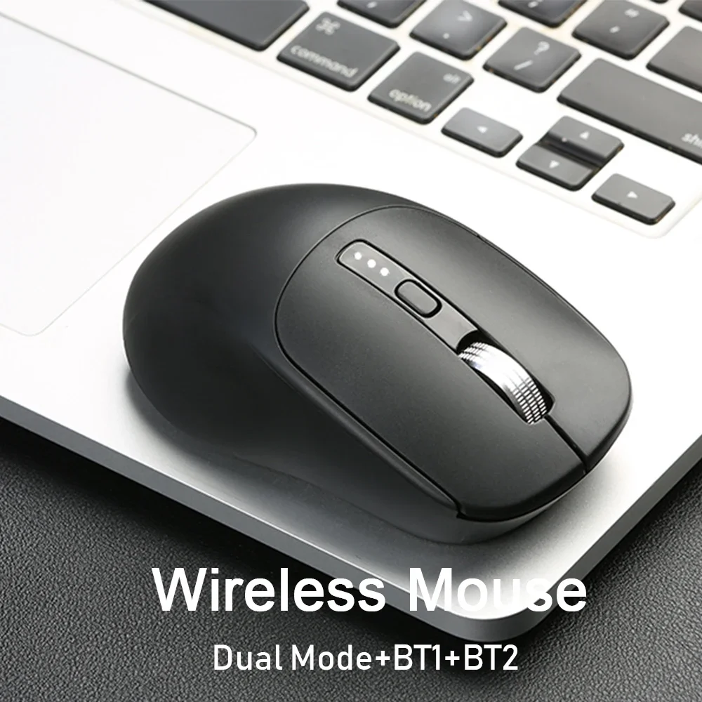 ماوس لاسلكي 2.4G متوافق مع بلوتوث، ماوس كمبيوتر مريح للألعاب مزدوج الوضع لأجهزة الكمبيوتر المحمول والمكتب المنزلي وماوس لاسلكي #1