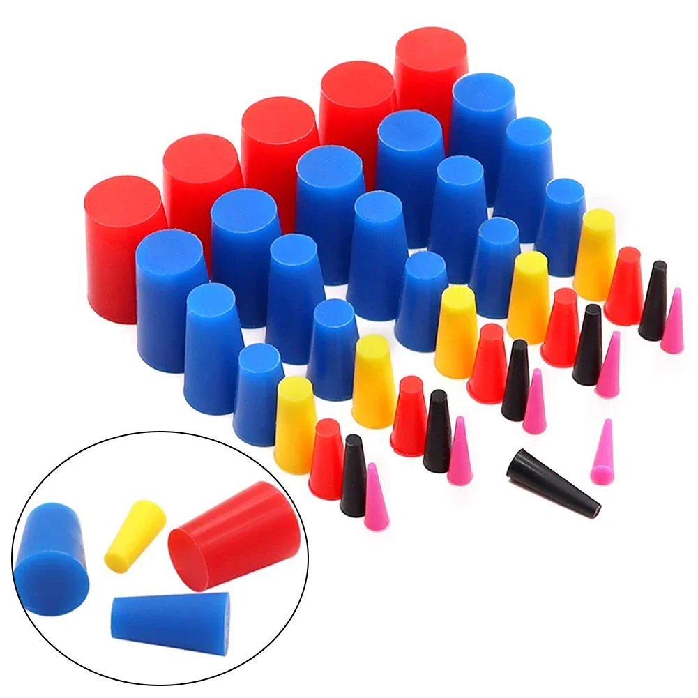 High Quality Tapered Plug Silicone Rubber 40Pcs 40x Useful Flexible For Painting For Plating For Powder Coating