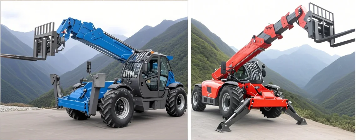 مصنع تافول الصيني 7M 8M 9M 10M 17M رفع الارتفاع رافعة شوكية 3Ton 4Ton 5Ton رافعات شوكية تلسكوبية مع محرك EPA