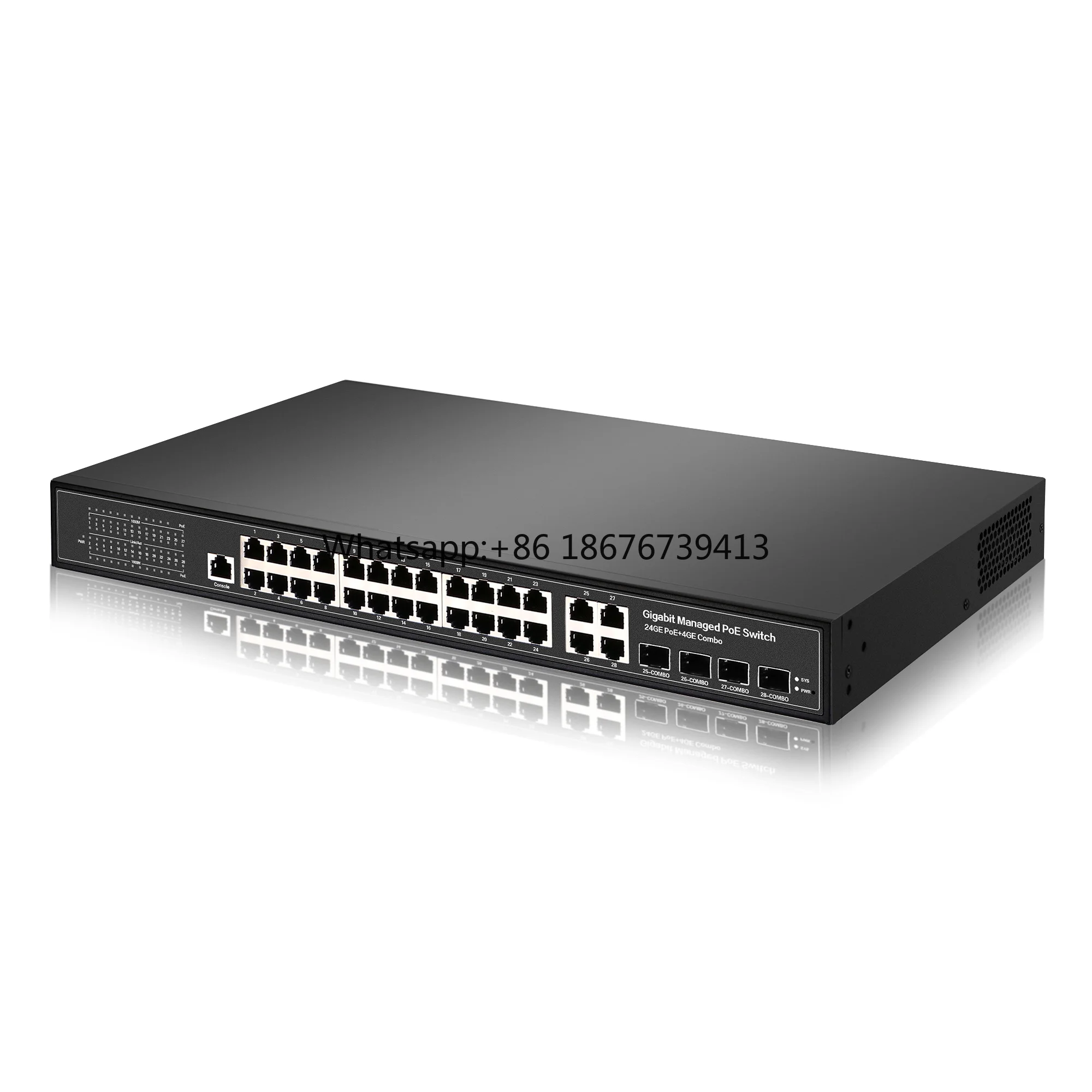High Quality Gigabit 32 Port Layer 2 Managed 24* 10/100/1000Mbs LAN PoE Switch 24 Port Ethernet PoE Switch for Network Switches