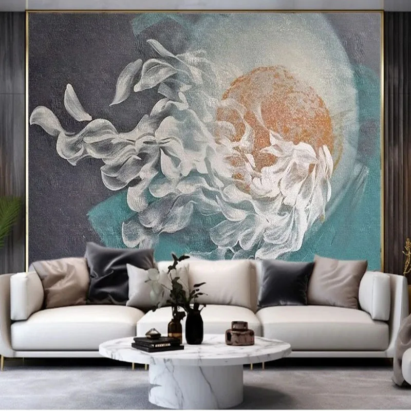 

Custom 3D Papel De Parede Mural Wallpaper Modern Minimalist Art Sunset TV Sofa Background For Bedroom Walls Home Décor Tapety