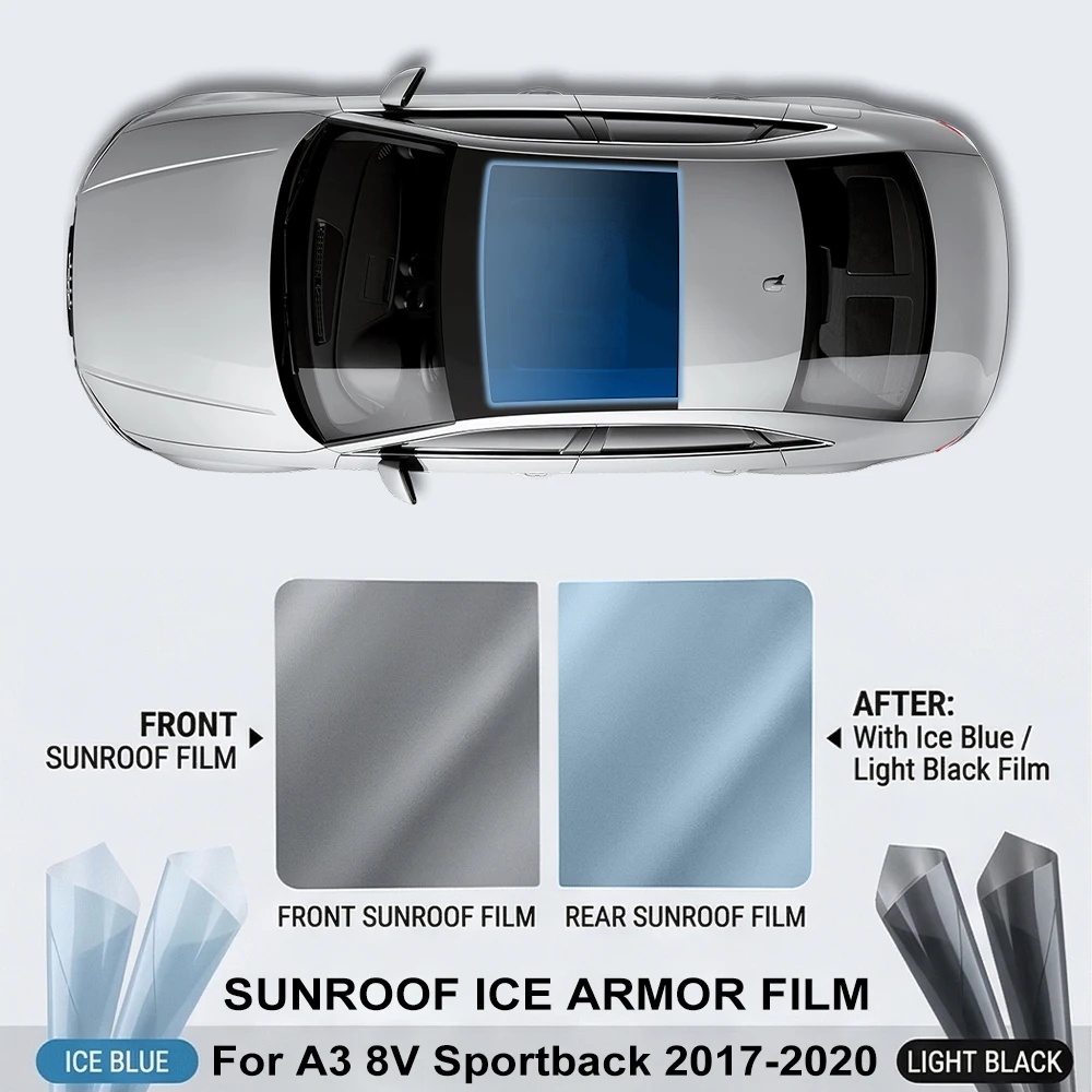 

Для Audi A3 8V Sportback 2017-2020: Защитная пленка из ТПУ (7,5 мил) для люка автомобиля, теплоизоляционная, анти-УФ, антицарапийная