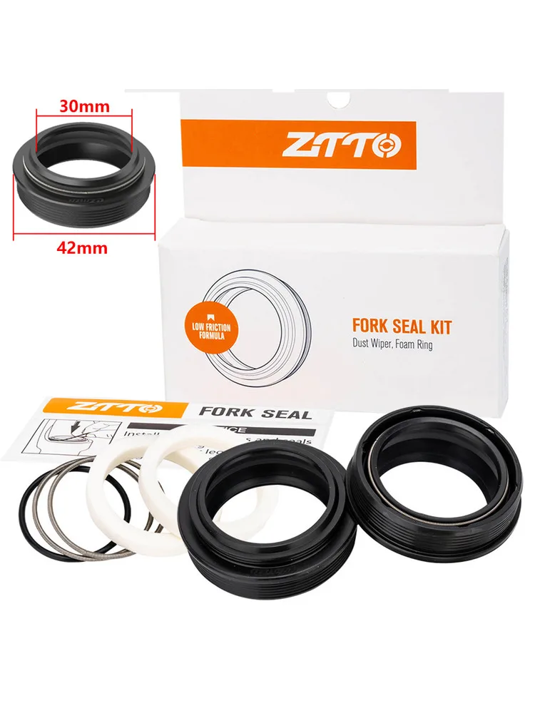 AliExpress MEROCA Bicycle Fork Dust Seal Kit 30x42mm 32x45mm 34x47mm Designed for FOX For SUNTOUR Mountain Bike Suspension Forks
