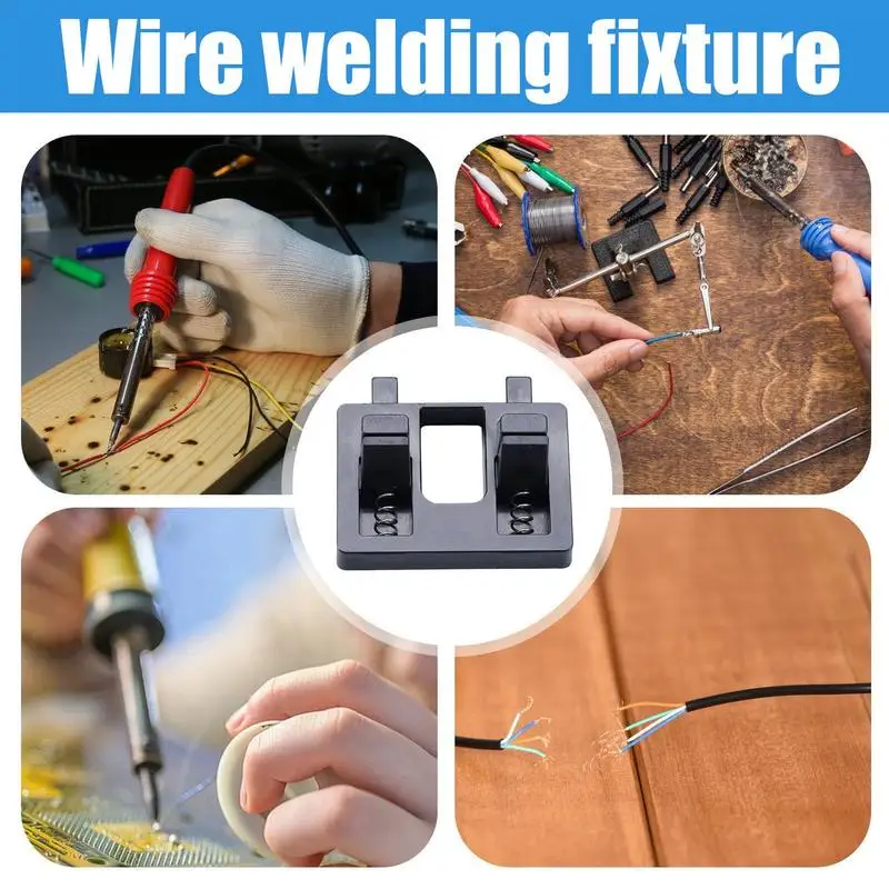 Welding Wire Fixture 3D Printer Part ABS Soldering Bench Fixture Wire Soldering Clamp Portable Electrode Holder Soldering Tool