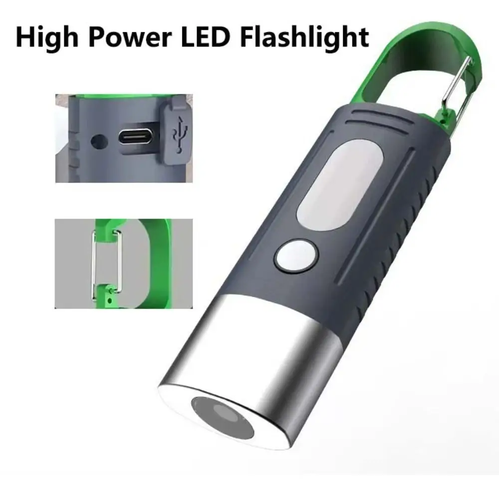 

Waterproof LED Flashlight 3 LED and Side Lights High Brightness Keychain Flashlight Multifunctional with Hanging Hook