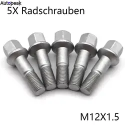 5x für Mercedes Benz A208 A209 C208 C209 W124 W210 A124 C124 S210 Rad Rad schrauben Muttern M12 x 1,5 LKW-Reifen teile