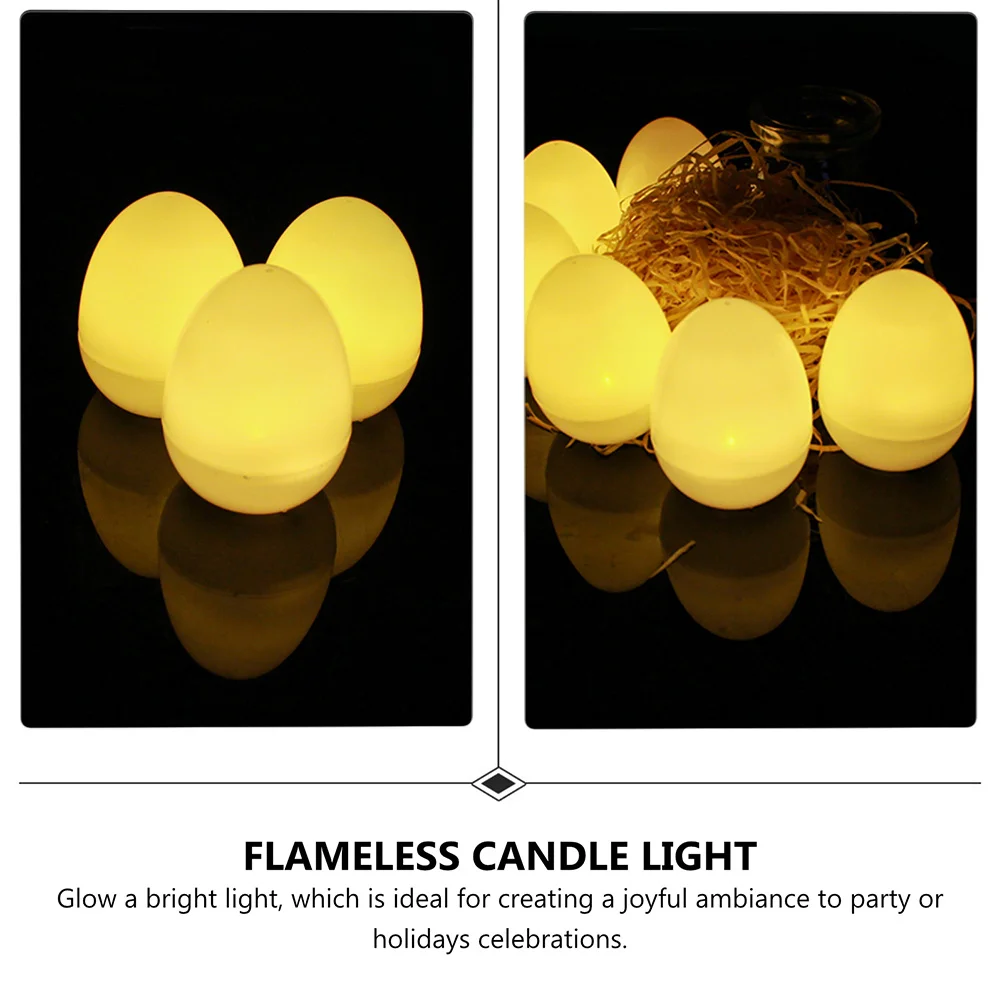 12 luci elettroniche a led senza fiamma, tealight per uova, decorazione per feste, per l'atmosfera natalizia di nozze