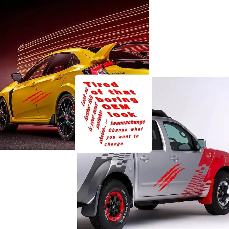 2pcs Monster Claw Marks Car Headlight Claw Marks Headlight Decal Car Sticker Stripes Scratch Vinyl Decal Universal For Most