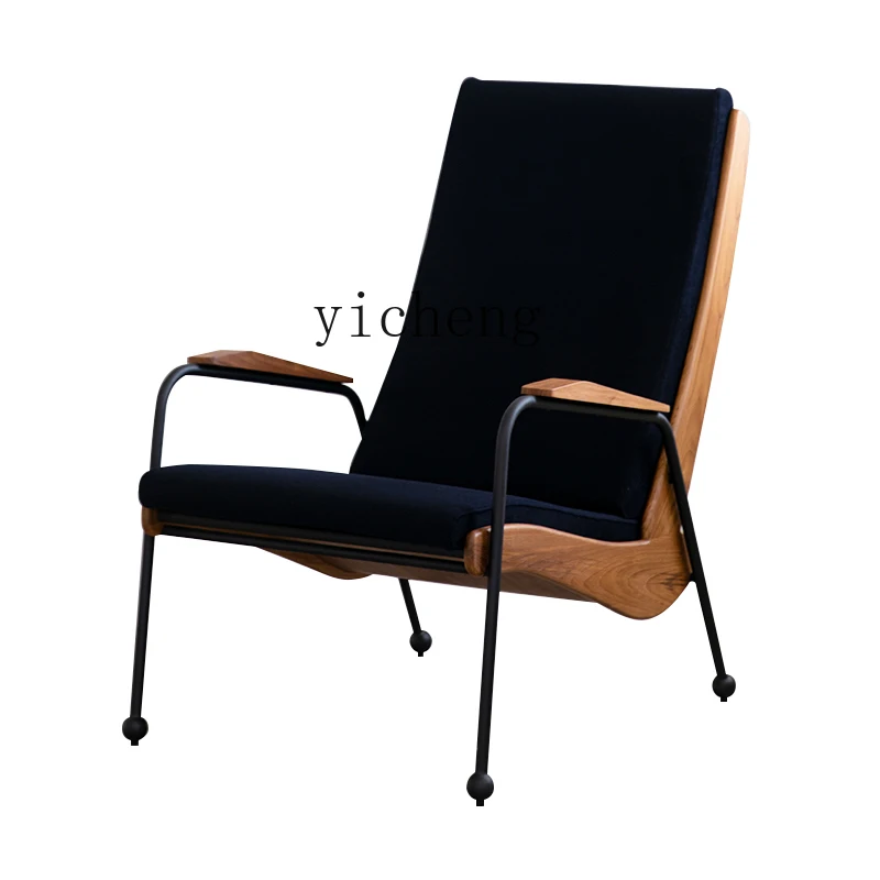 YY Myanmar Teak Solid Wood Sofa Chair Single Leisure Chair