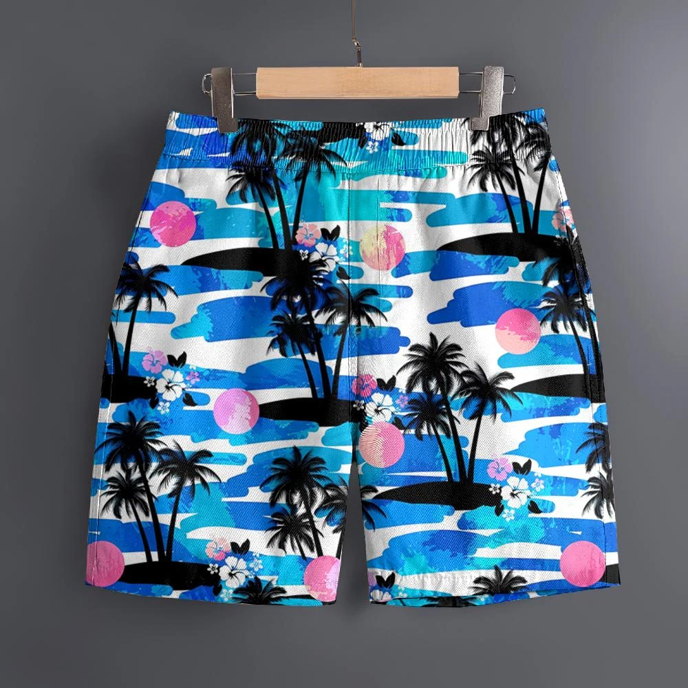 

Men's Hawaiian 3D Tropical Plant Pattern Beach Shorts Quick Dry Outdoor Leisure Sports Shorts Fashion Men's Shorts