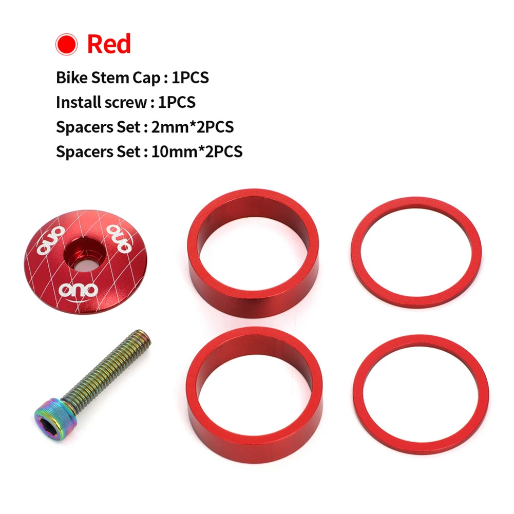 

MTB Bike Bicycle Headset Ring Gasket Set 1 1/8 Inch Headset Spacer Wtih Stem Top Cap Aluminum Alloy Cycling Parts Bicicleta