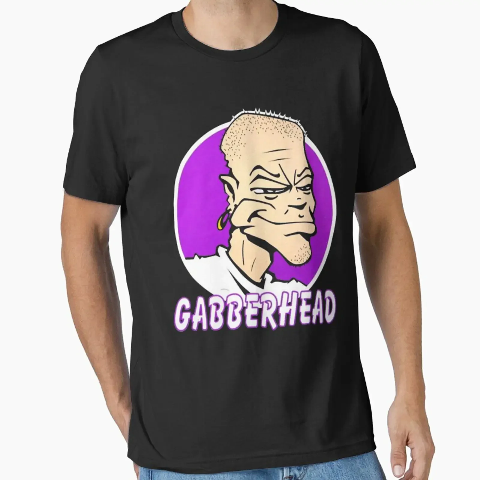 Gabberhead Purple Essential T-Shirt im Vintage-Stil, modisch mit Grafikdruck, bequemes Oberteil für den Alltag, vielseitig, leicht stilvoll