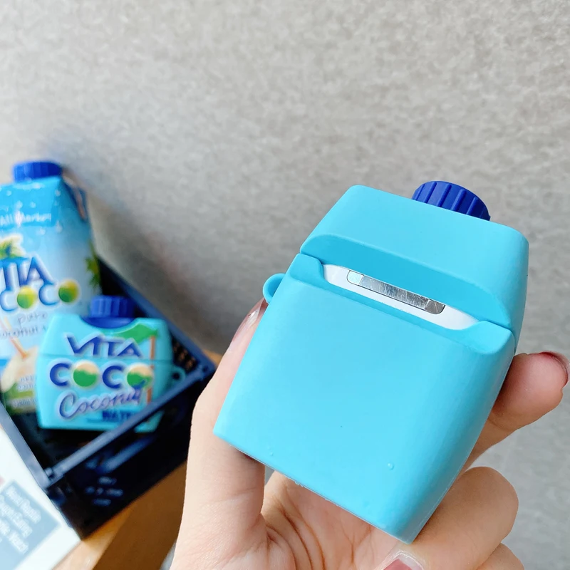 น้ำมะพร้าวเครื่องดื่มสำหรับ Apple Airpods 2รุ่นสำหรับ AirPods Pro Air Pods ป้องกัน AirPod 2 Shell pod
