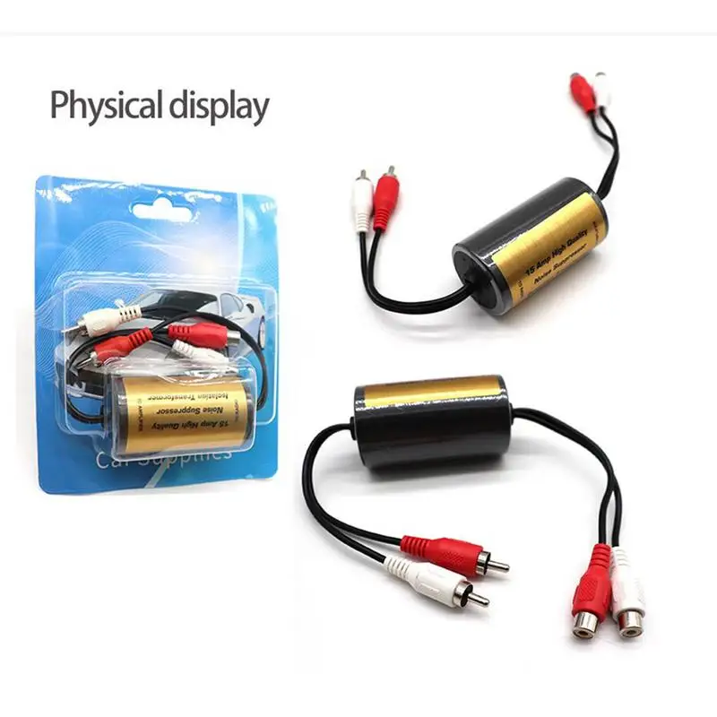 Automotive Noise Filter Audio Signals Feedback Loop Isolator Noise Suppressor Isolation Transformer Audio Hum Eliminator Reducer