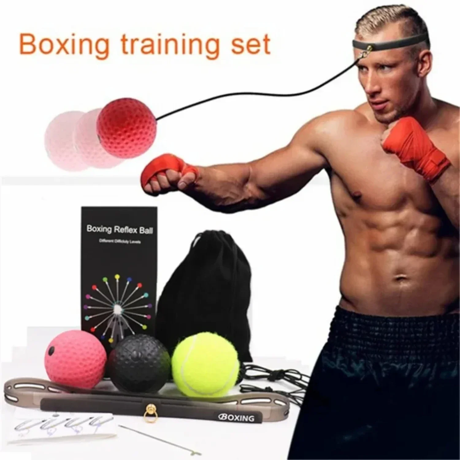 Boxing Speed Ball -mounted PU Punch ball MMA  Training Hand Eye Reaction  Sandbag Fitness Boxing Equipment