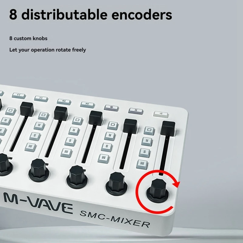 M-VAVE SMC-Mixer Wireless MIDI Controller Mixing Console Bluetooth USB Controller Mixer For Most Electroacoustic Instruments