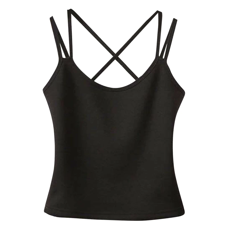 Women's for Tank Tops Double Straps Camis Crop Tops Sleeveless Camisole for Summ