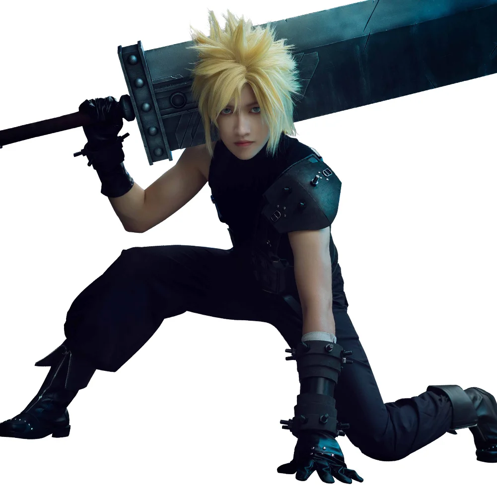 Final Fantasy VII Cloud Strife Cosplay Costume Zack Clive Rosfield Cosplay Outfit Adult Men Fantasia FF7 Halloween Disguise Suit