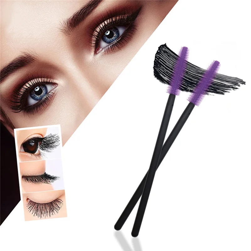 25/50PCS New Eyelash Brush Disposable Silicone Gel Mascara Wands Applicator Spoolers Lashes Cosmetic Brushes Makeup Tools