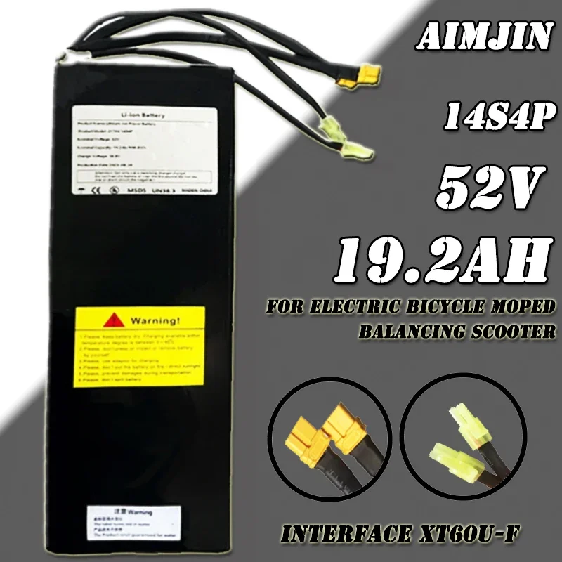 

52V 19.2Ah 21700 14S4P Rechargeable Lithium Battery Pack Suitable for Dual Drive Scooter Battery