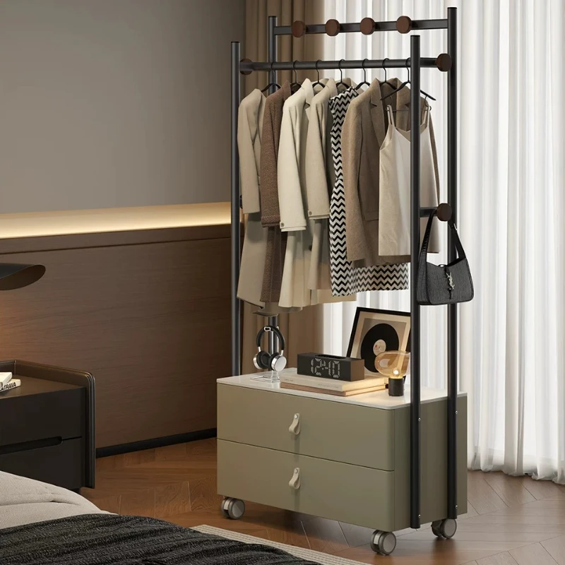 Jacket Storage Clothes Rack Nightstand Nordic Cabinets Entryway Clothes Rack Cool Black Percheros Para Ropa Furniture Home