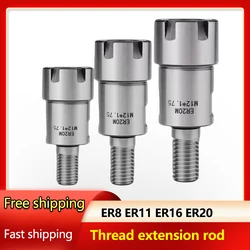 M nut ER8 ER11 ER16 ER20 M6 M8 M10 M12 M16 Thread Cutter Head Cutting Tool Extension Bar CNC Lathe Machine Milling