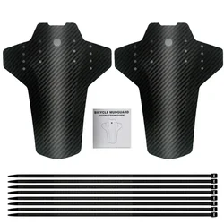 2pcs Bicycle Fenders Cycling Accessories Carbon Fiber Front Rear Mountain Road Bike MTB Bike Fender Mud Guards Bike Parts