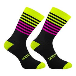 Calcetines de ciclismo profesionales para hombre y mujer, medias deportivas de alta calidad, para baloncesto, fútbol, correr, bicicleta, 4 colores