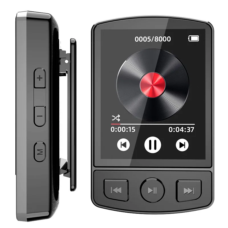 Sports Back Clip MP3/MP4 Recorder Large Screen Bluetooth Portable Music Player Clip-on Walkman Running Fitness