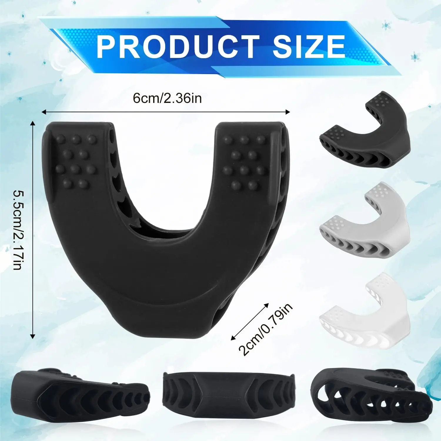 Food Grade Silicone Jawline Shaper, Jaw Trainer, Silicone Jawline Exerciser for Beginner, Intermediate & Advanced Users