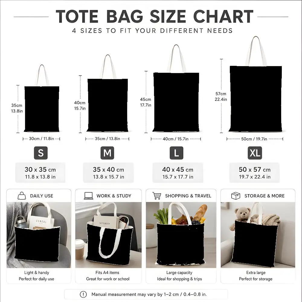 Woman's line drawing All Day Use Airport Eco Friendly Carryall University Understated Storage Canvas Bags