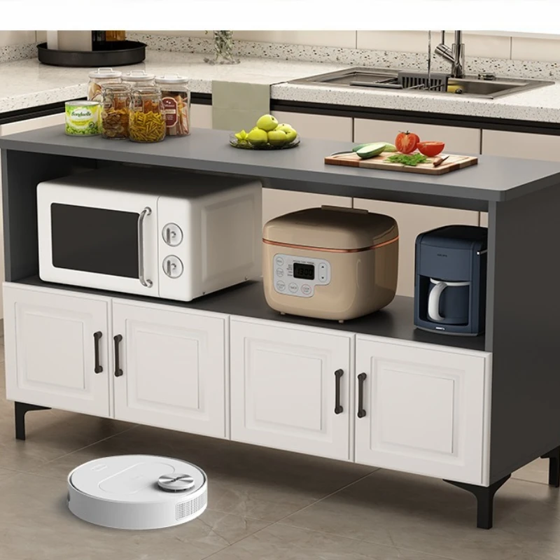 

Kitchen Shelves Floor-to-ceiling Microwave Oven Lockers Vegetable Cutting Table Dining Table Cabinets Household Edge Storage