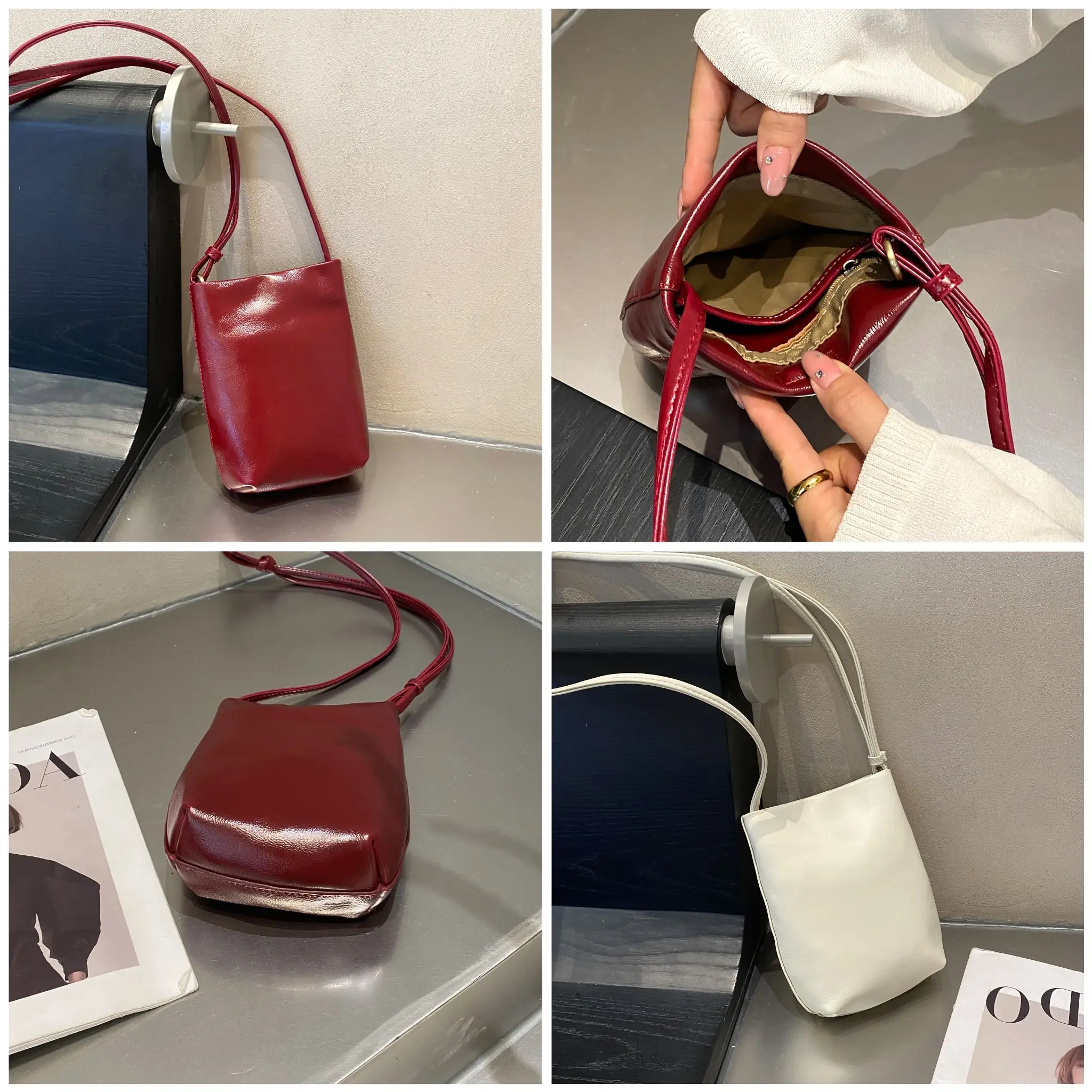 Genuine Grade Leather Women's Small Shoulder Crossbody Bag Luxury Designer High Quality Soft Cowhide Ladies Mobile Phone Bag New