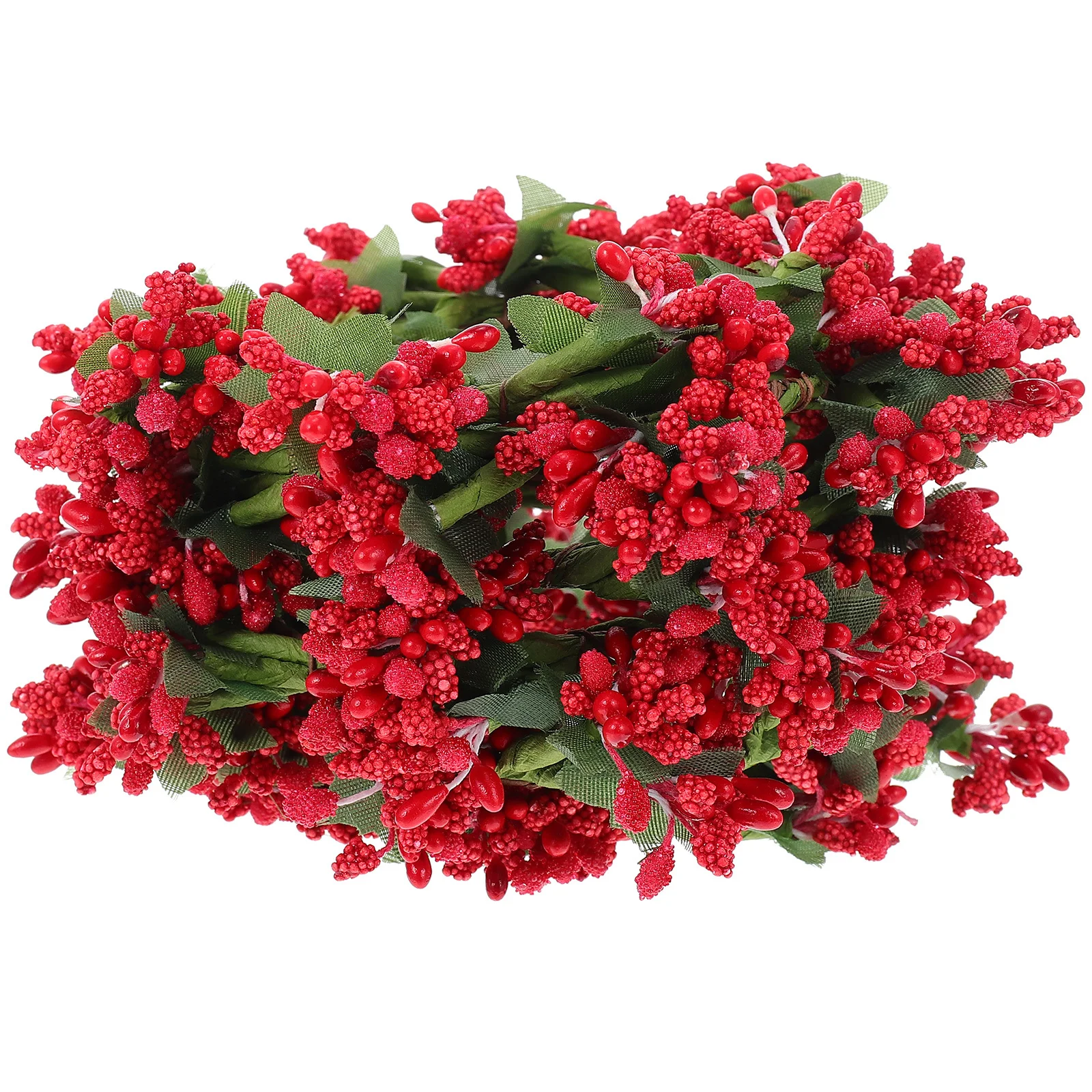 6Pcs Holder Decoration Artificial Berry Garland Wreaths Xmas Wall Pendant Festival Hanging Decor Artificial Wreath