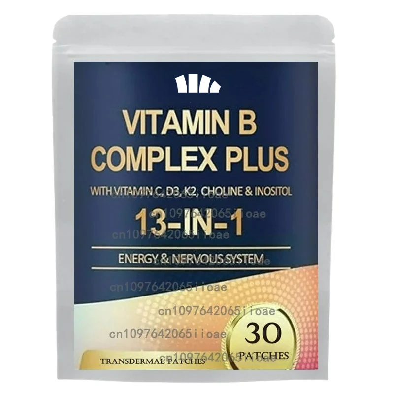

30 пластырей с комплексным витамином Б, прозрачные пластыри для женщин, иммунитет, энергии