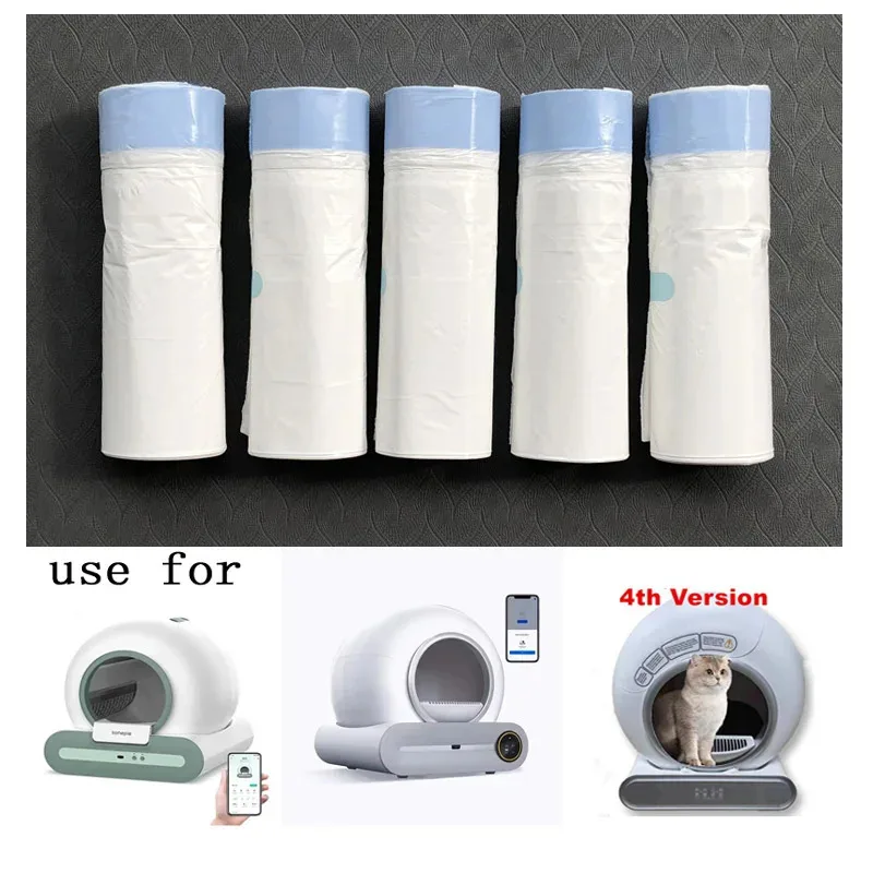 Sacs à litière pour chat, 90 unités, extra-épais, pour litière automatique, compatibles avec les toilettes MeoWant/Catlink/Tonepie