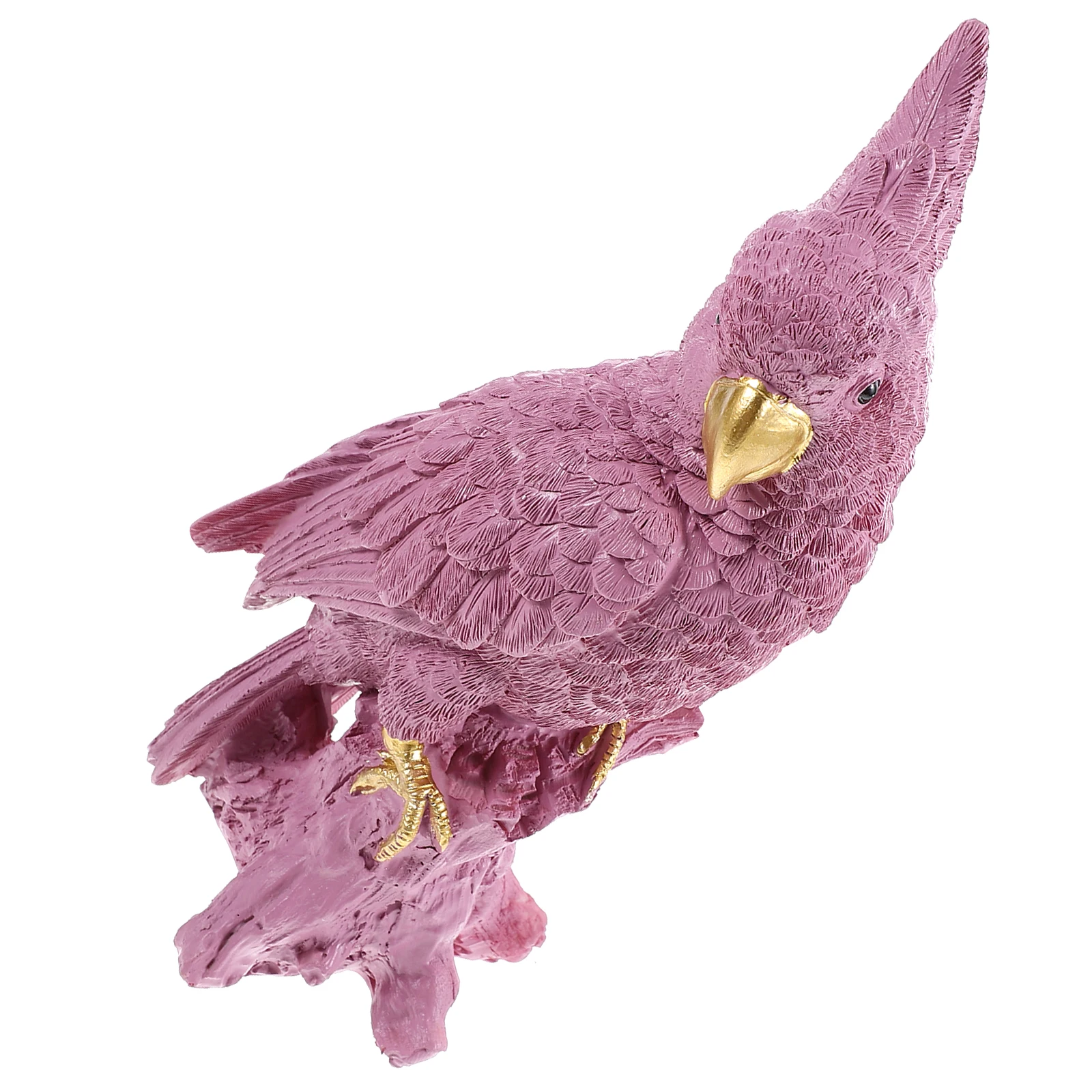 

Parrot naments Resin Craft Bird Decor WG19112B Gold Living Room Cabinet Desktop Decoration Realistic Statue
