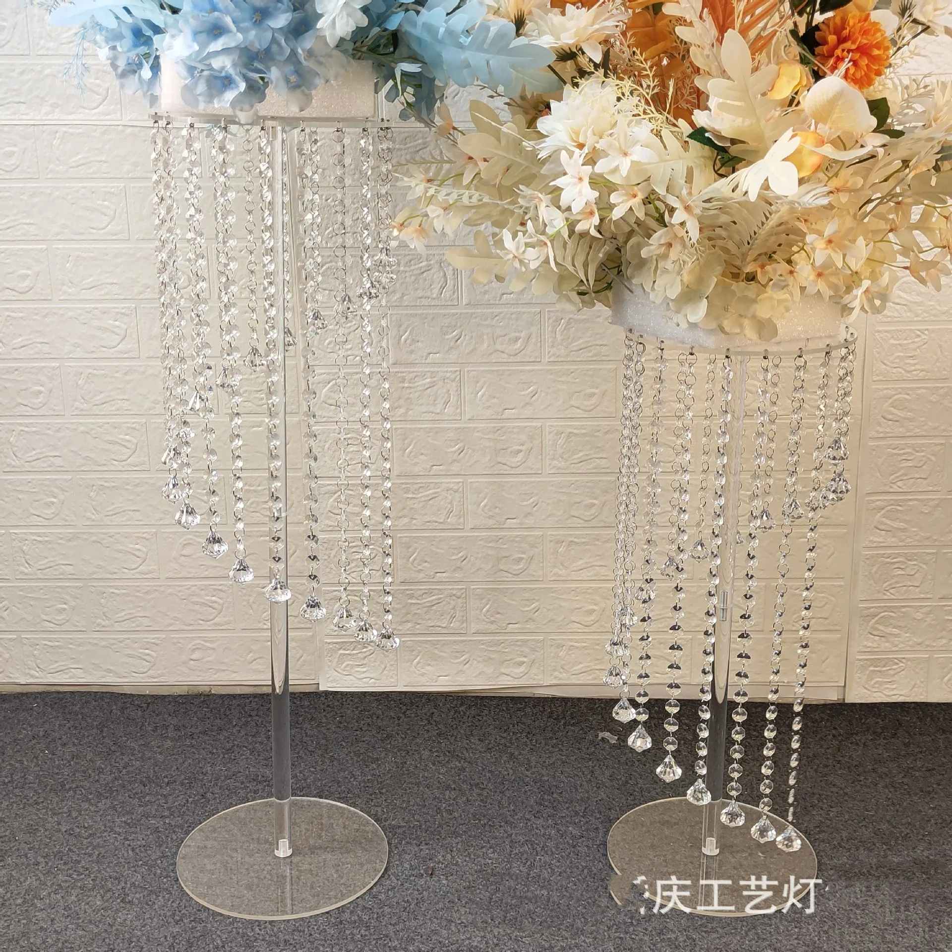 Clear Flower Stand Road Lead Wedding Table Centerpieces Event Party Vases Home Hotel Decoration