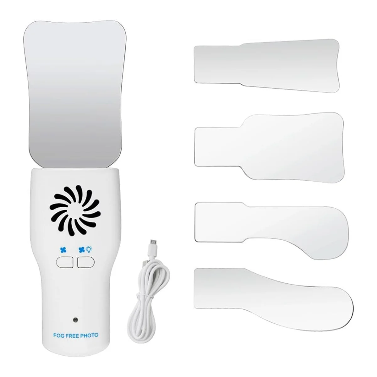 

New Dental Anti-Fog Mirrors Set Fog Free Intraoral Photography Stainless Steel Mirror with LED Light Orthodontic Reflectors