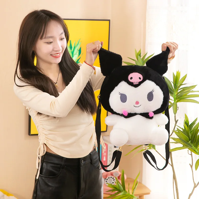 30cm neue Sanrio Plüsch Rucksack niedlichen Kuromi Rucksack Kawaii Cinna moroll Stern Puppe Pikachu Kinder rucksack Geburtstags geschenk