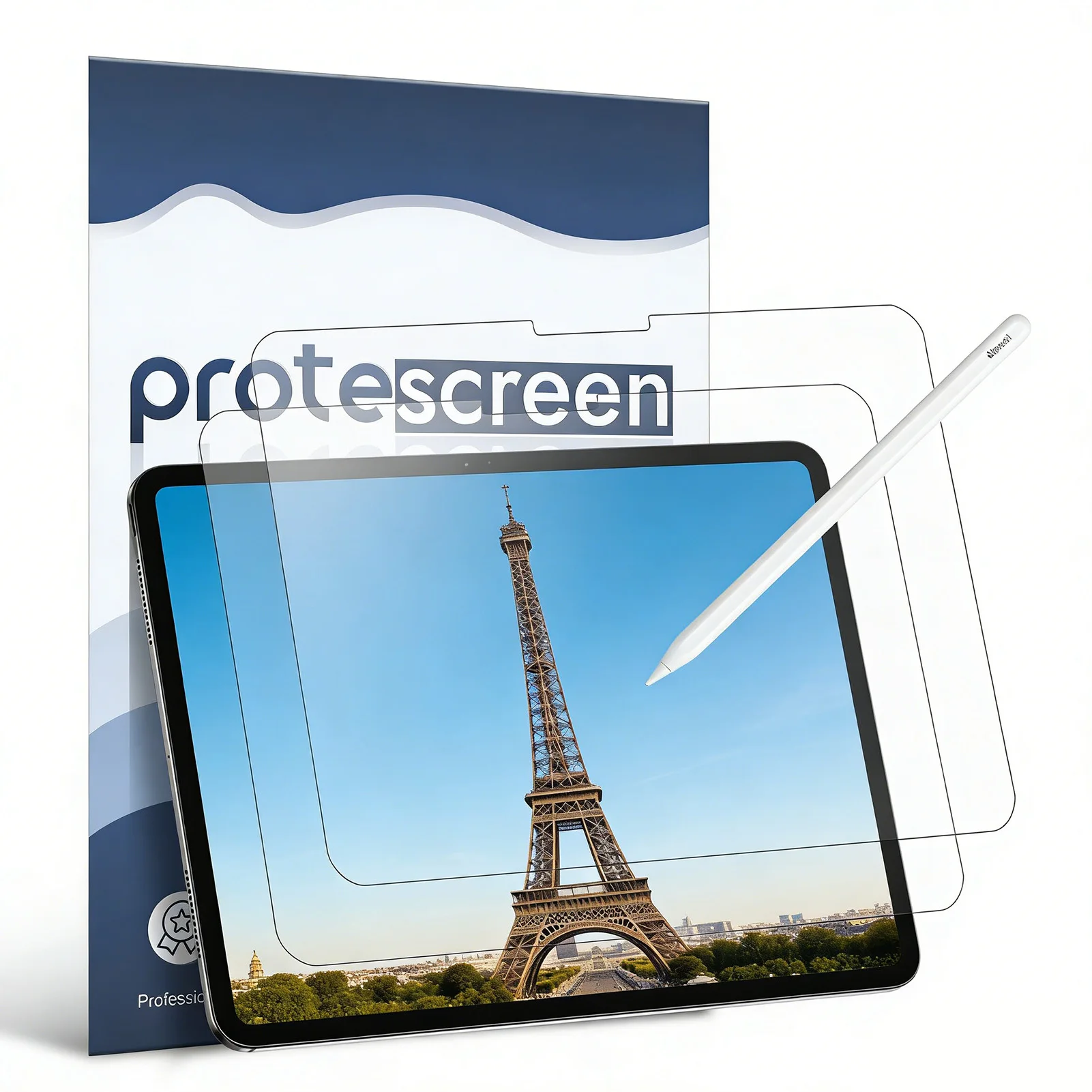 

Защитная пленка Protescreen (2 шт.) матовая для iPad Pro 13" M4/M5 2024/2025, антибликовая, с фильтром синего света, эффект бумаги для письма