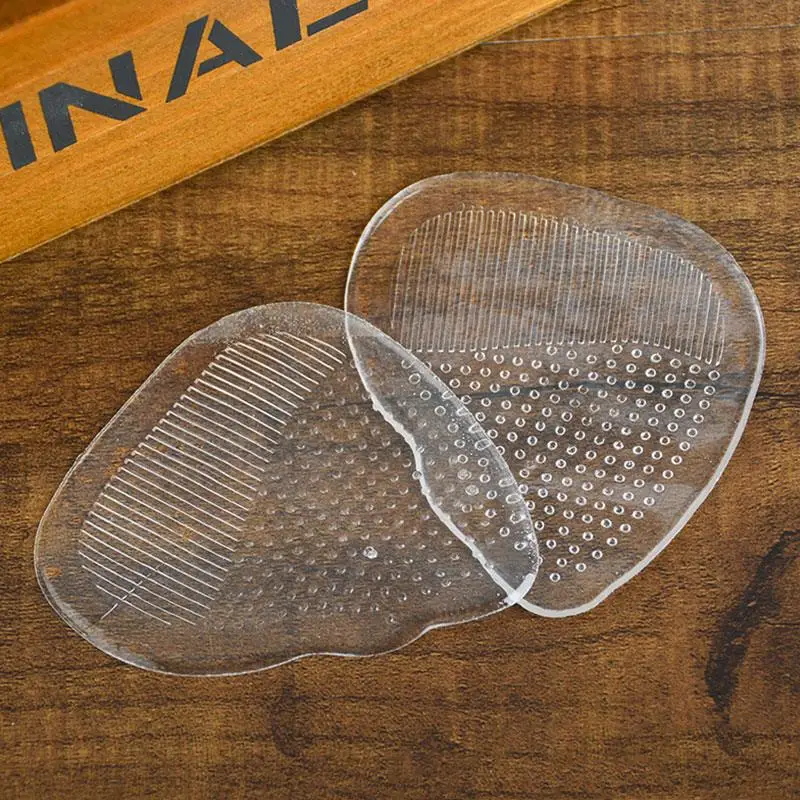 

3 Pairs Transparent Silicone Pads For Shoes Non-Slip Forefoot Gel Foot Pads Sandals High Heels Shoe Insoles For Women