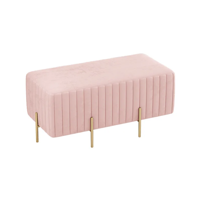 Shoe changing low stool at the entrance hotel living room bench sofa stool clothing store cloakroom shoe stool storage cushion