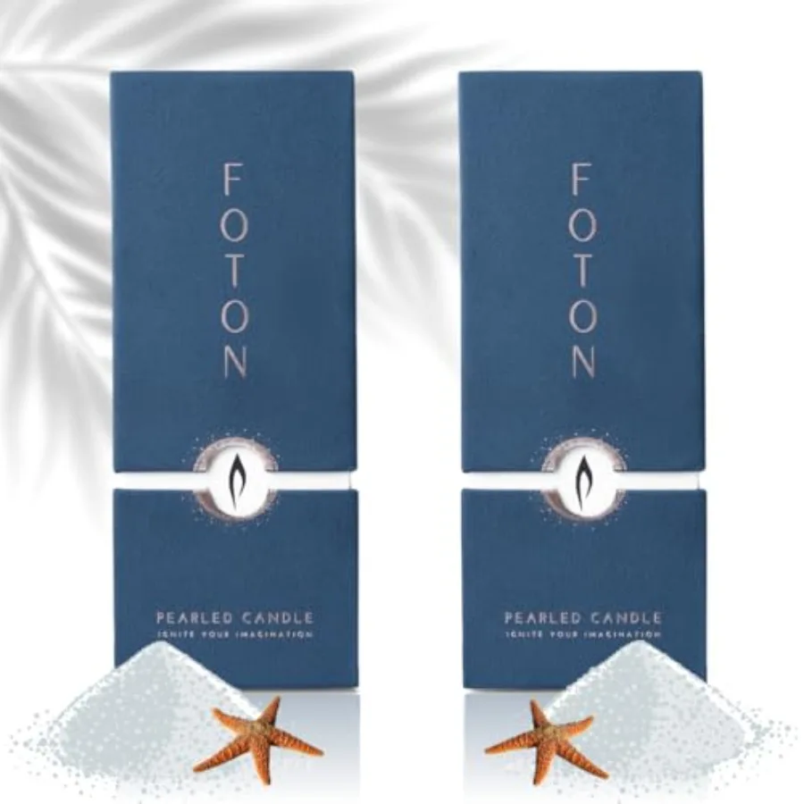 

Pearled Candle - Multi-Pack 2 x 18 Oz - Lazy Lulu Tropical Hawaiian Scented Non Toxic Luxury Long Lasting Powder Candles up to