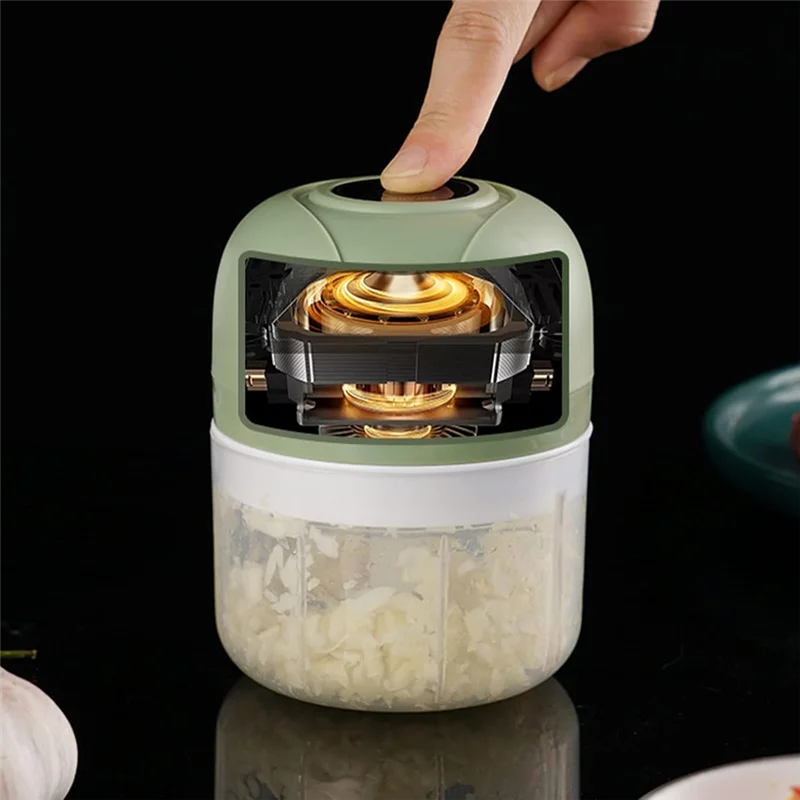 Tritatutto per aglio elettrico stabile Mini robot da cucina ricaricabile USB 250 ml Tritatutto per aglio elettrico Tritacarne portatile Gree