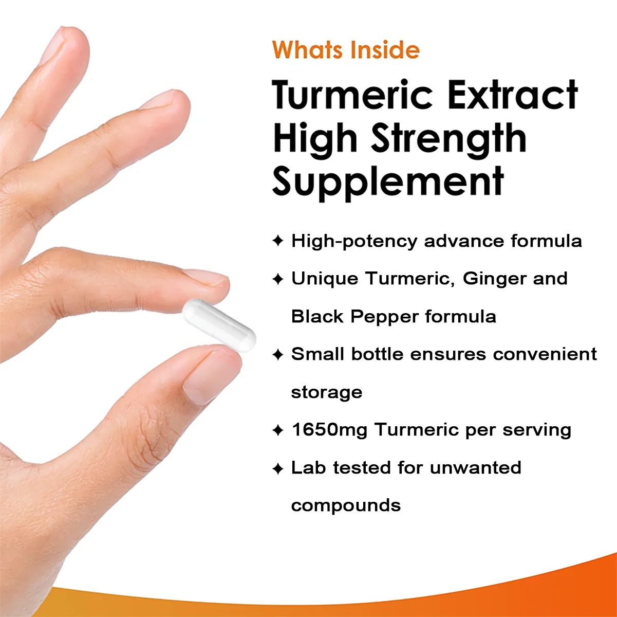 Turmeric Curcumin with BioPerine & Ginger for Bone, Muscle Function, Calcium Absorption, Immune Support, Herbal Extract Suppleme